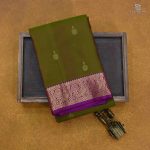 Pure Silk Sarees - Dual Shade Pickle Green SASPS34883 - Image 6