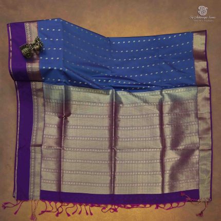 Fancy Soft Silk Saree- Aegean Blue SASFS34902