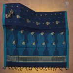 Rich Cotton Saree - Navy Blue SASC34943