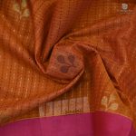 Rich Cotton Saree - Sunset Orange SASC34946 - Image 2