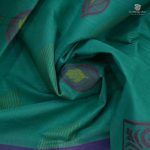 Rich Cotton Saree - Turquoise Blue SASC34956 - Image 2