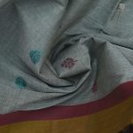 Rich Cotton Saree - Gray SASC34960 - Image 2