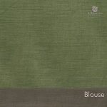 Rich Cotton Saree - Forrest Green Beige SASC34968 - Image 3