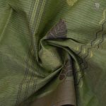 Rich Cotton Saree - Forrest Green Beige SASC34968 - Image 2
