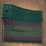 Rich Cotton Saree - Dark Green SASC34971