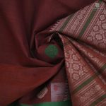 Rich Cotton Saree - Dark Brown SASC34976 - Image 2