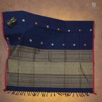 Rich Cotton Saree - Navy Blue SASC34977