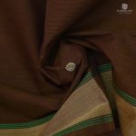 Rich Cotton Saree - Dark Brown SASC34984 - Image 2