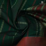 Rich Cotton Saree - Dark Green SASC34994 - Image 2