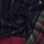 Rich Cotton Saree - Dark Blue SASC34995 - Image 2