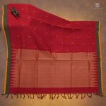 Rich Cotton Saree - Bright Red SASC35003