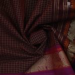 Rich Cotton Saree - Dark Brown SASC35010 - Image 2