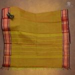 Chettinad Cotton Sarees Greenish Yellow SASC35020 - Image 3
