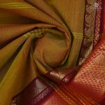 Chettinad Cotton Sarees Greenish Yellow SASC35020 - Image 2