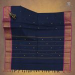 Chettinad Cotton Sarees Dark Blue SASC35041 - Image 3