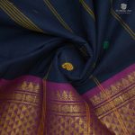 Chettinad Cotton Sarees Dark Blue SASC35041 - Image 2