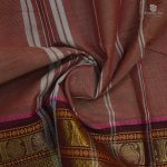 Chettinad Cotton Sarees Terracotta Brown SASC35042 - Image 2