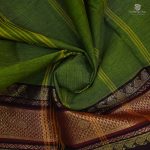 Chettinad Cotton Sarees Yellowish Green SASC35043 - Image 2
