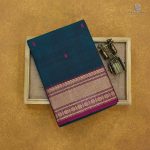 Chettinad Cotton Sarees Peacock Blue SASC35046