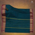 Chettinad Cotton Sarees Peacock Blue SASC35046 - Image 3