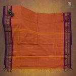 Chettinad Cotton Sarees Sunset Orange SASC35055 - Image 3