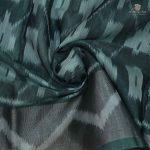 Kora Silk Cotton Sarees - Moss Green SAS35085 - Image 2