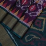 Kora Silk Cotton Sarees - Purple SAS35088 - Image 3