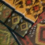 Kora Silk Cotton Sarees - Orangish Yellow SAS35100 - Image 3