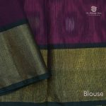 Kora Silk Cotton Sarees - Onion Pink SAS35101 - Image 5