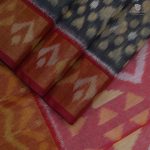 Kora Silk Cotton Sarees - Gray SAS35102 - Image 3