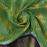 Kora Silk Cotton Sarees - Moss Green SAS35105 - Image 2
