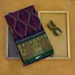 Kora Silk Cotton Sarees - Dark Purple SAS35106 - Image 6