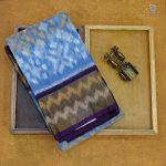 Kora Silk Cotton Sarees - Sapphire Blue SAS35107 - Image 6