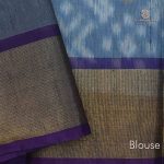 Kora Silk Cotton Sarees - Sapphire Blue SAS35107 - Image 4