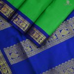 10 Yards Pure Silk Sarees - Parrot Green SASTPS35121 - Image 3