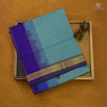 Silk Cotton Sarees Simple – Medium Turquoise Blue  SAS35126