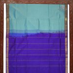 Silk Cotton Sarees Simple – Medium Turquoise Blue  SAS35126 - Image 6