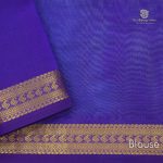 Silk Cotton Sarees Simple – Medium Turquoise Blue  SAS35126 - Image 3