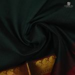 Silk Cotton Sarees Simple –Dark Bottle Green SAS35131 - Image 2