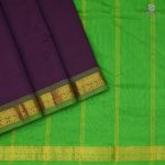 Silk Cotton Sarees Simple –Purple SAS35134 - Image 5