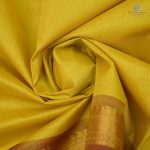 Silk Cotton Sarees Simple –Sampangi Yellow SAS35135 - Image 2