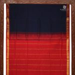 Silk Cotton Sarees Simple –Dark Blue SAS35136 - Image 6
