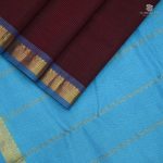 Silk Cotton Sarees Simple –Choco Brown SAS35137 - Image 4