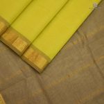 Silk Cotton Sarees Simple –Lime Green  SAS35139 - Image 6