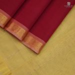Silk Cotton Sarees Simple –Burgundy Pink SAS35140 - Image 5