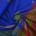 Semi Silk Cotton Printed Sarees –Cobalt Blue  SASPC35200 - Image 2