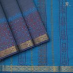 Semi Silk Cotton Printed Sarees –Dark Gray SASPC35201