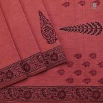 Semi Silk Cotton Printed Sarees –Georgia Peach  SASPC35202