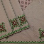 Semi Silk Cotton Printed Sarees –Light Beige SASPC35203