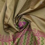 Semi Silk Cotton Printed Sarees –Golden Tan SASPC35208 - Image 2